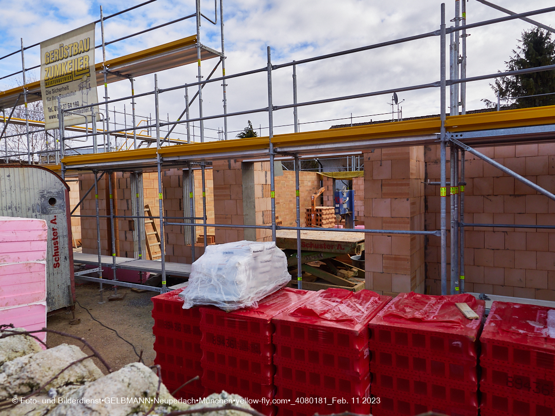 11.02.2023 - Baustelle Niederalmstraße 16 in Neuperlach